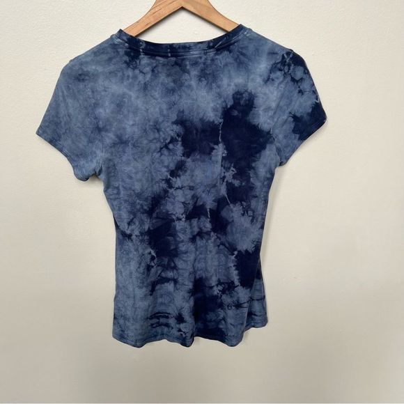 Johnny Was Calme Womens Navy Blue Tie Dye O15421-6 Parker Layering Tee Shirt S - Picture 4 of 10